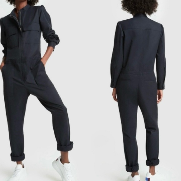 G. LABEL by Goop Terry Slim Jumpsuit in Black - Picture 2 of 5